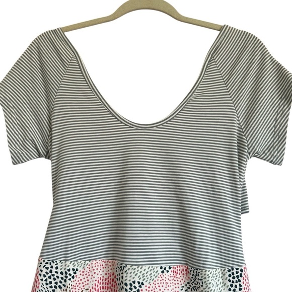 NWT PACT ORGANIC FIT AND FLARE CROSS BACK MIXED PATTERN DRESS SIZE XL - Picture 5 of 14